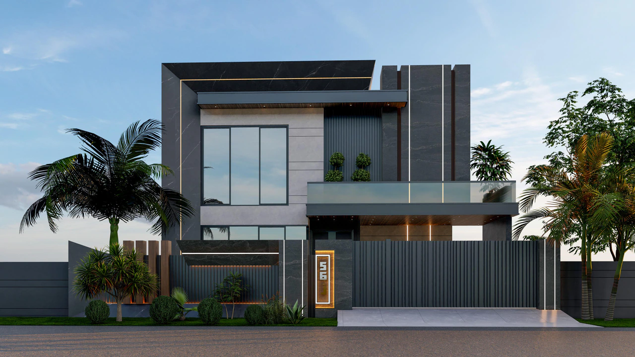 A Contemporary Villa Facade by SA Designs & Associates