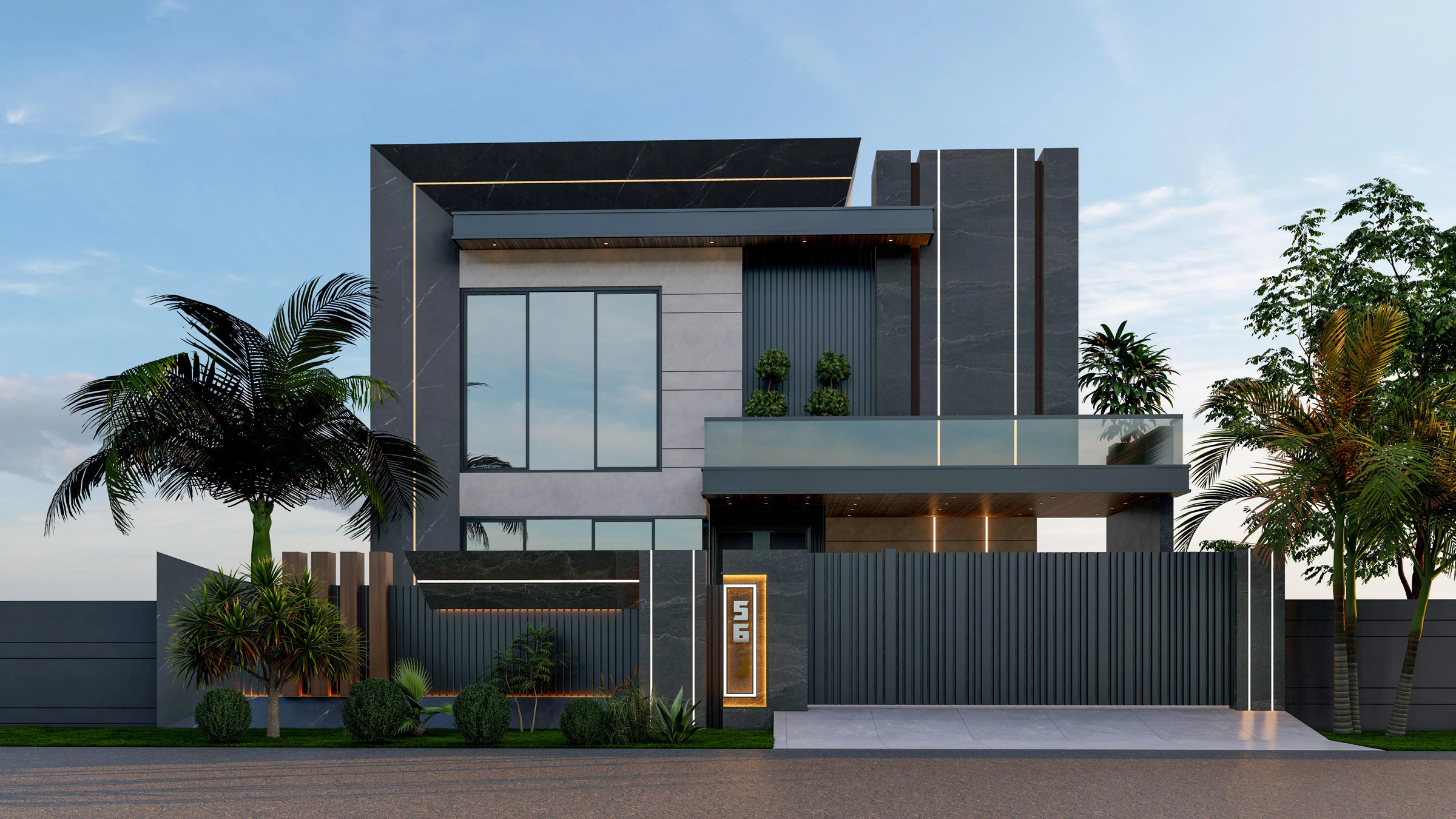 A Contemporary Villa Facade by SA Designs & Associates